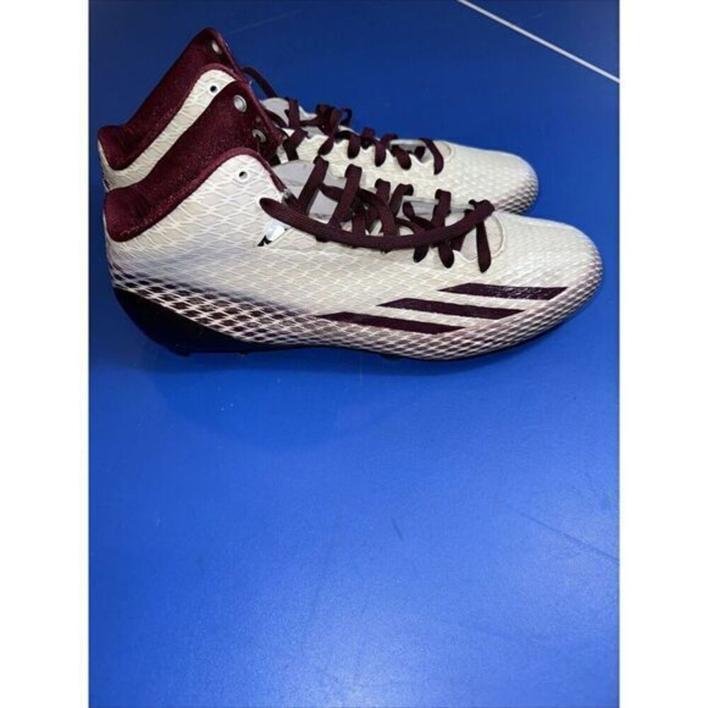 TEXAS A&M 2014 Adizero 3.0 high football shoes Size 14. Look Brand New!!